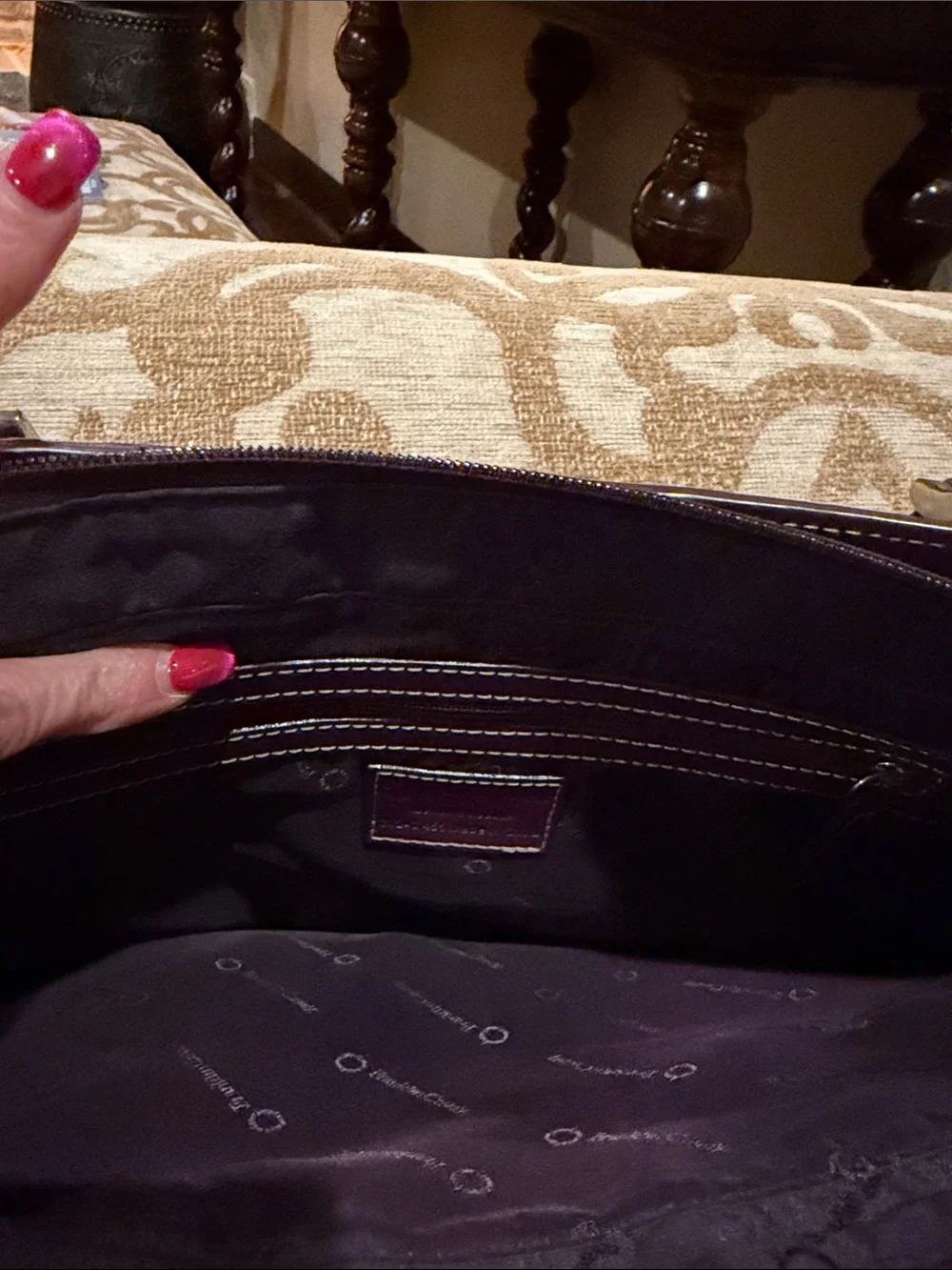 Franklin Covey Structured Purple Tote Handbag - Women's Bag